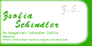 zsofia schindler business card